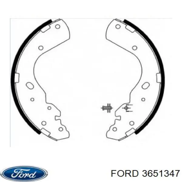 3651347 Ford zapatas de frenos de tambor traseras