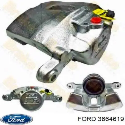 3664619 Ford pinza de freno delantera izquierda