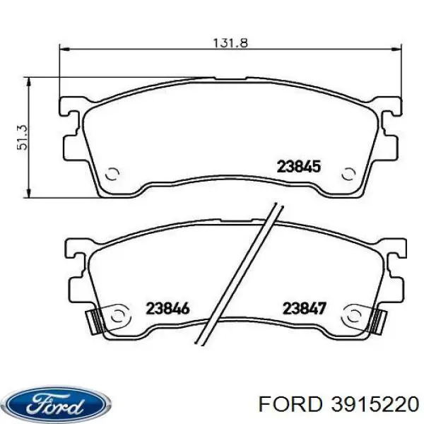 3915220 Ford pastillas de freno delanteras