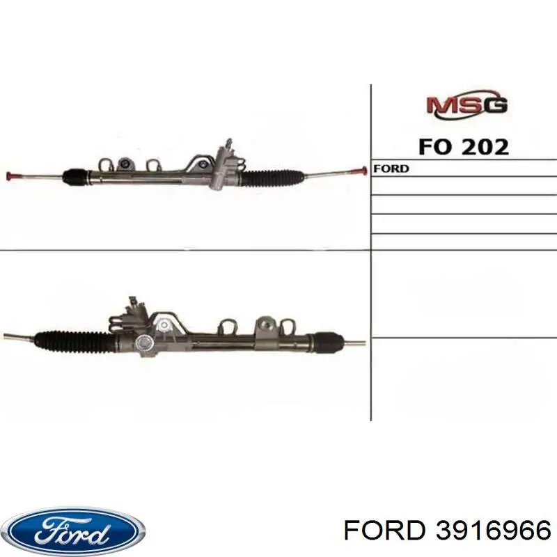 3916966 Ford cremallera de dirección