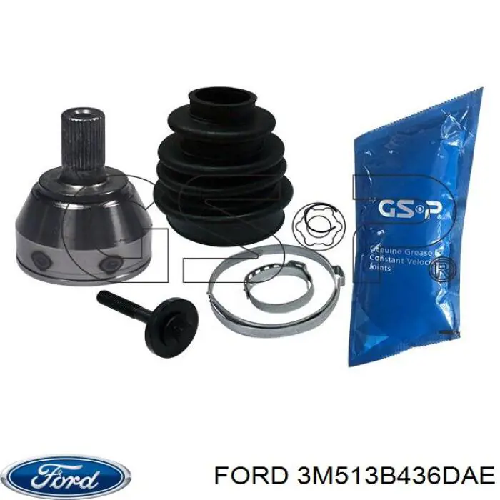 3M513B436DAE Ford árbol de transmisión delantero derecho