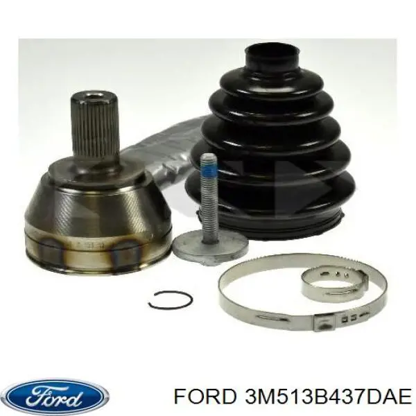 3M513B437DAE Ford árbol de transmisión delantero izquierdo