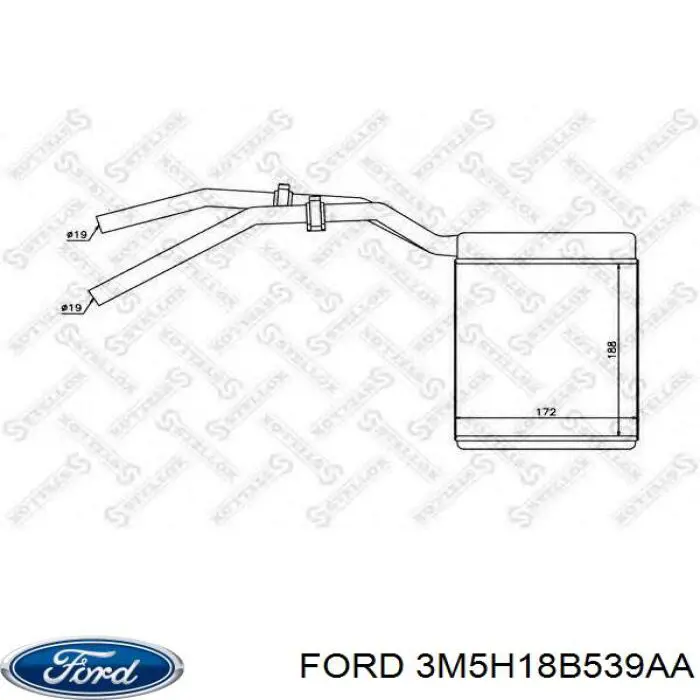 3M5H18B539AA Ford radiador de calefacción