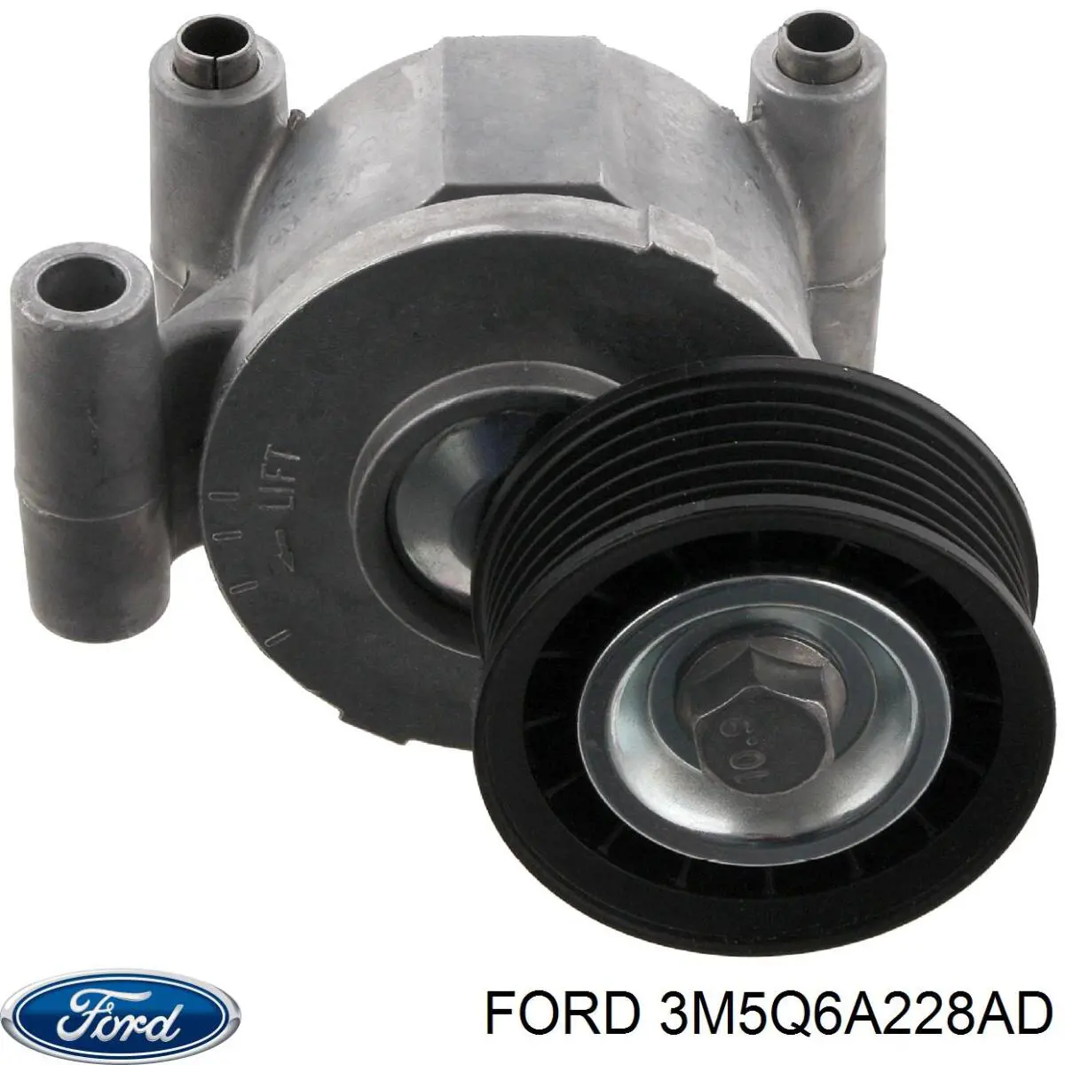 3M5Q6A228AD Ford tensor de correa, correa poli v