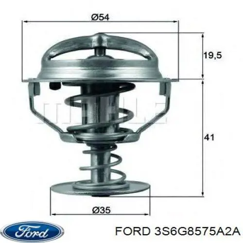 3S6G 8575-A2A Ford termostato, refrigerante