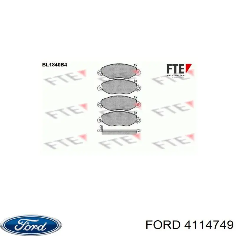 4114749 Ford pastillas de freno delanteras