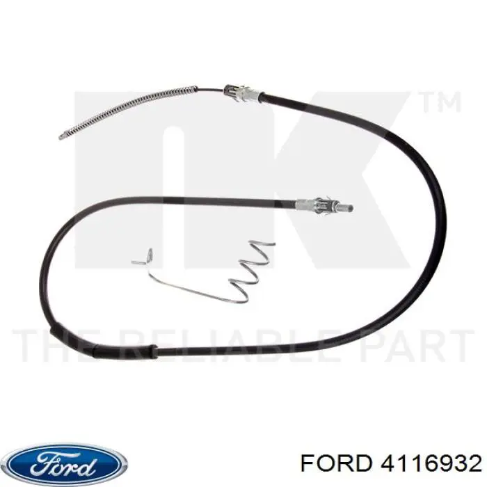 4116932 Ford cable de freno de mano trasero izquierdo