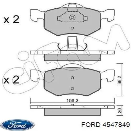 4547849 Ford pastillas de freno delanteras