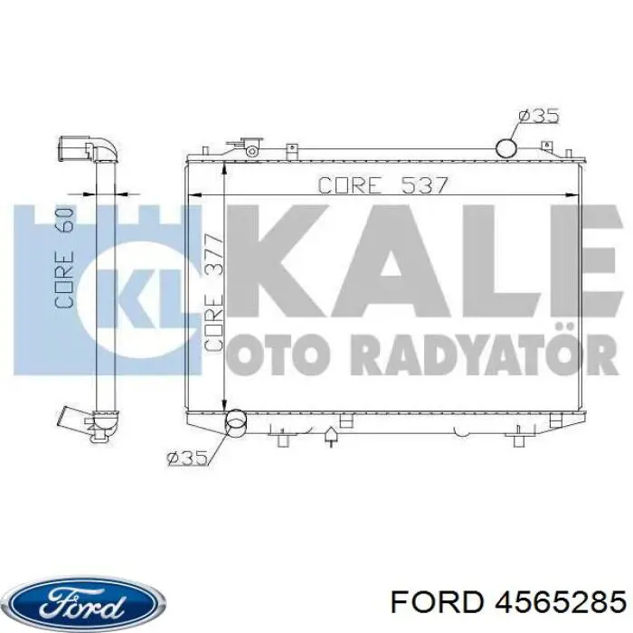 4565285 Ford radiador refrigeración del motor