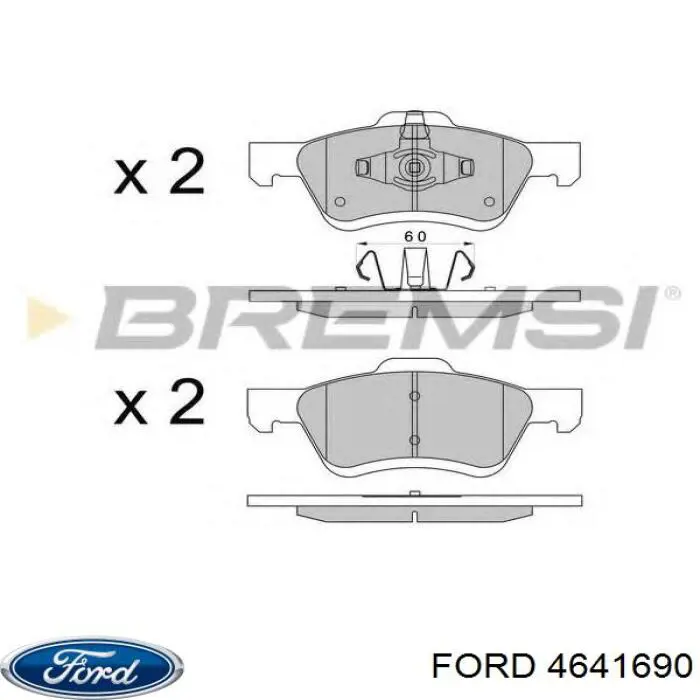 4641690 Ford pastillas de freno delanteras