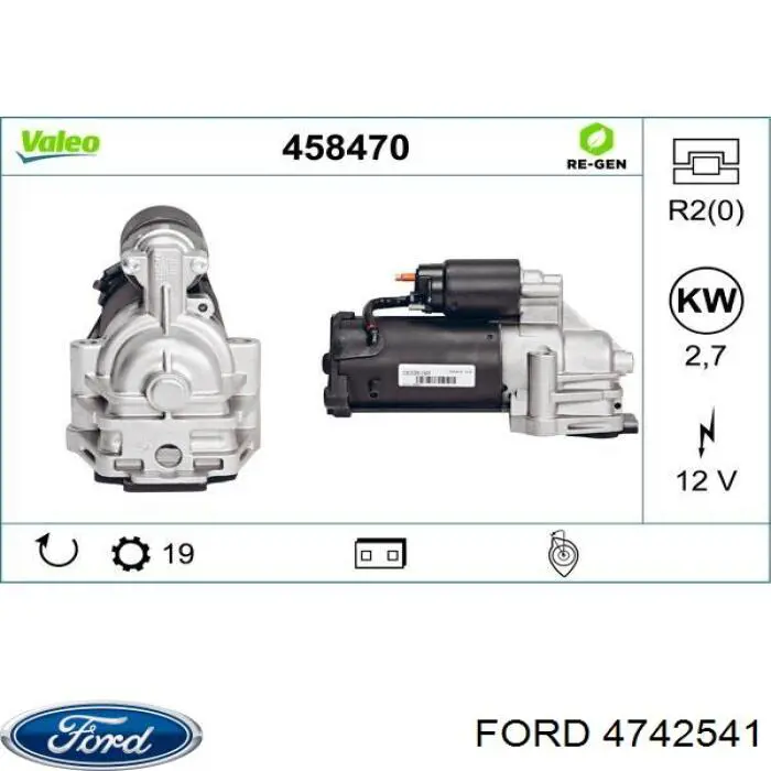 4742541 Ford motor de arranque