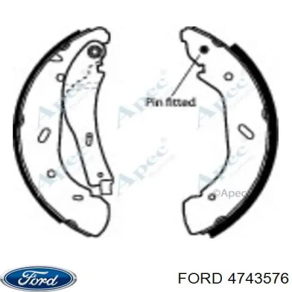 4743576 Ford zapatas de frenos de tambor traseras