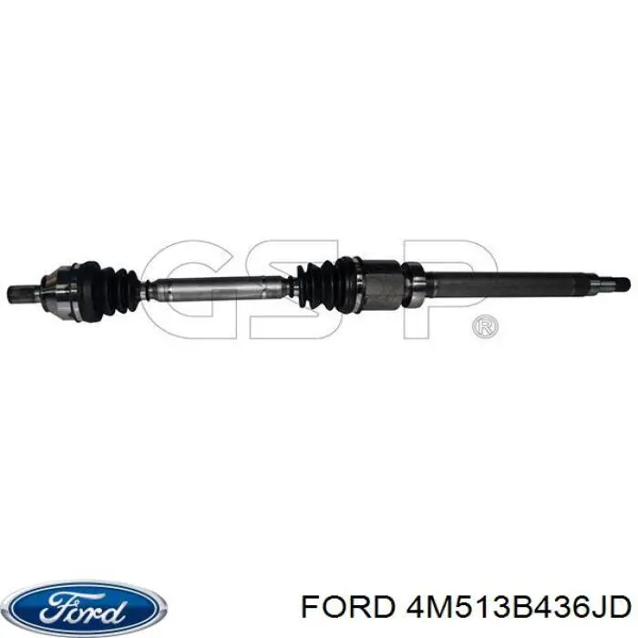 4M513B436JD Ford árbol de transmisión delantero derecho