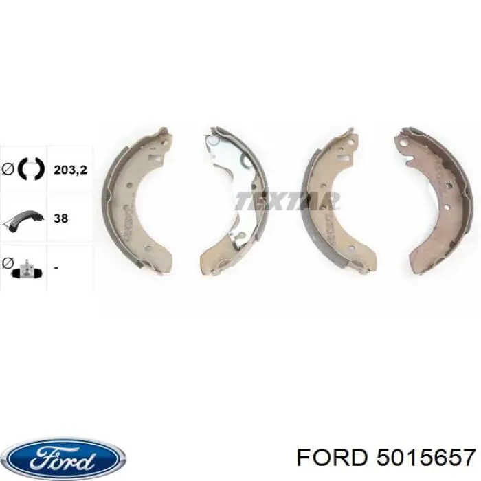 5015657 Ford zapatas de frenos de tambor traseras