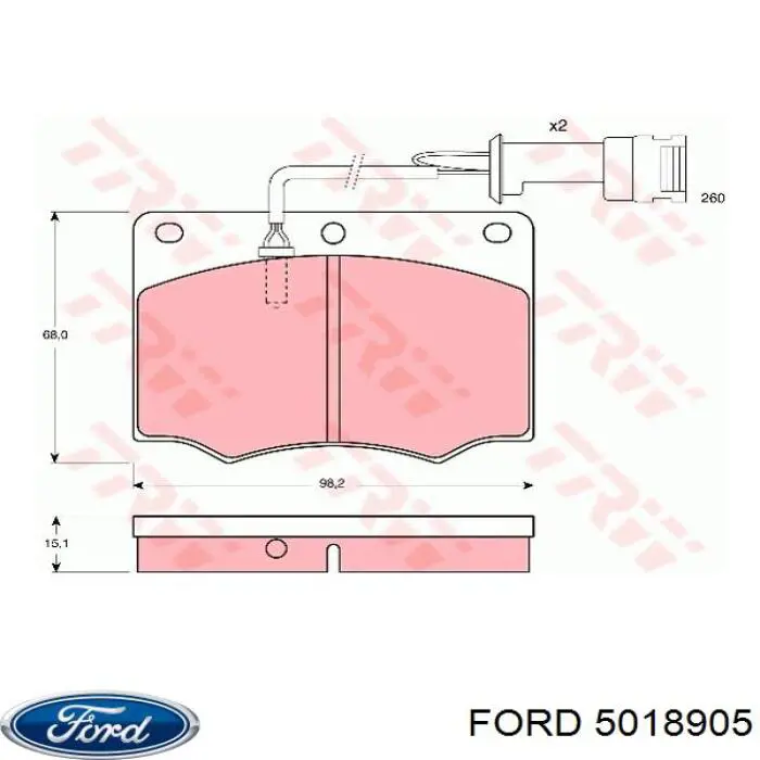  Pastillas de freno delanteras para Ford Granada GU