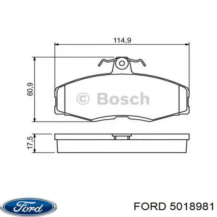 5018981 Ford pastillas de freno delanteras