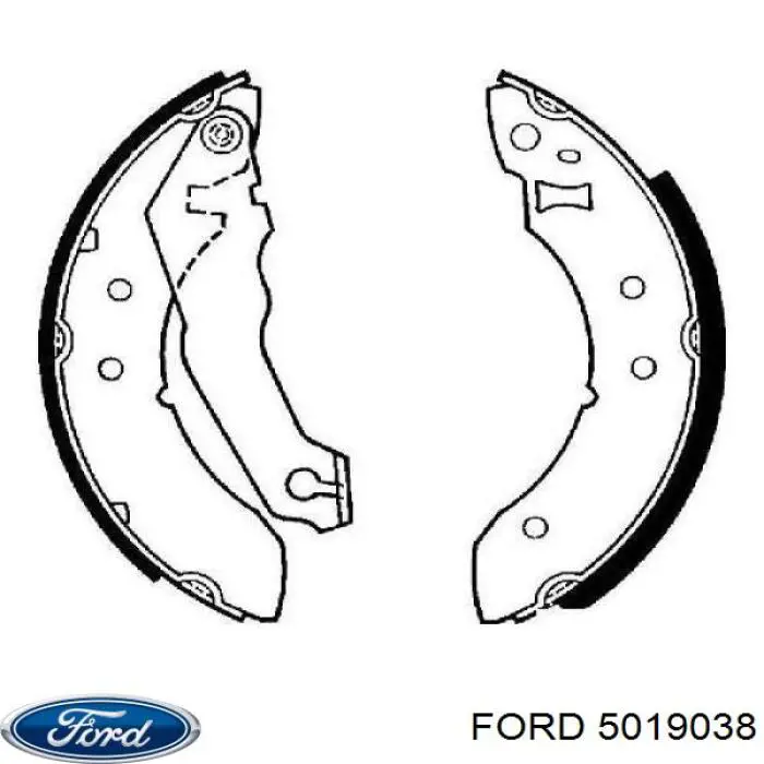 5019038 Ford zapatas de frenos de tambor traseras