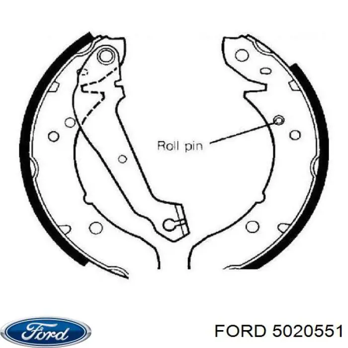 5020551 Ford zapatas de frenos de tambor traseras