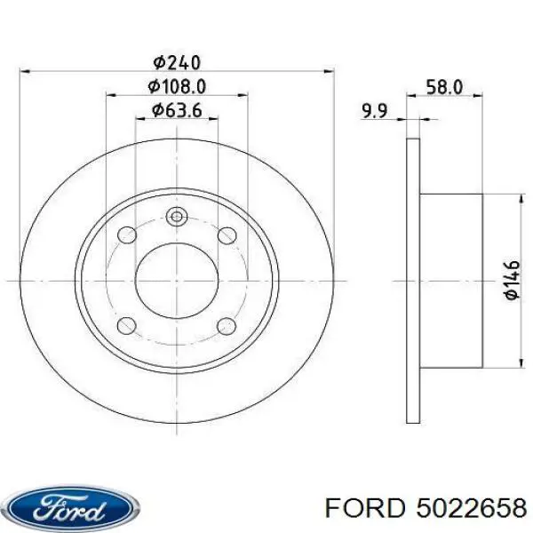 5022658 Ford freno de disco delantero