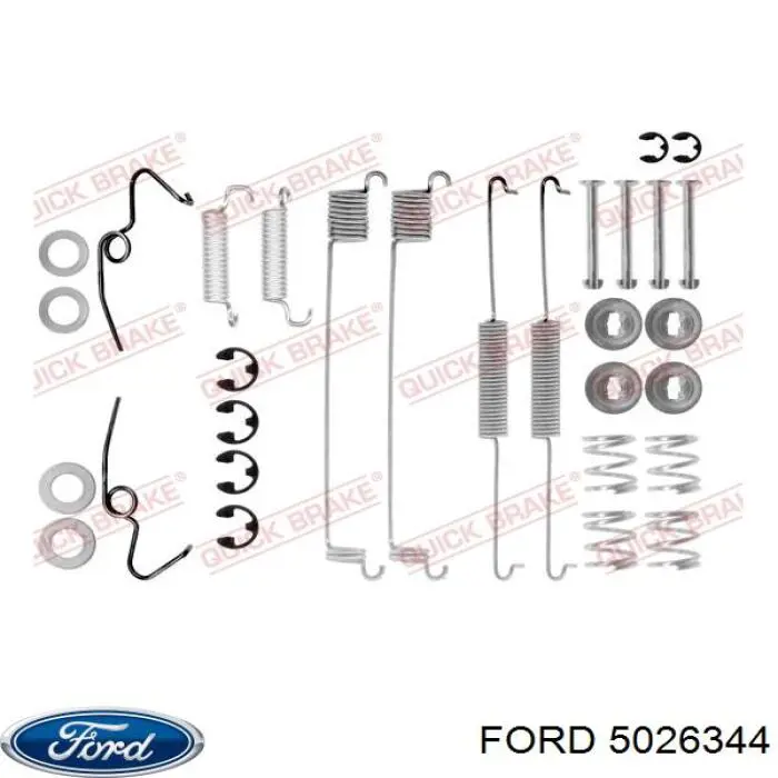 5026344 Ford zapatas de frenos de tambor traseras