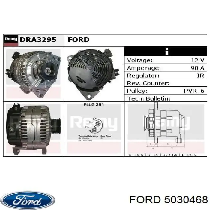 5030468 Ford alternador