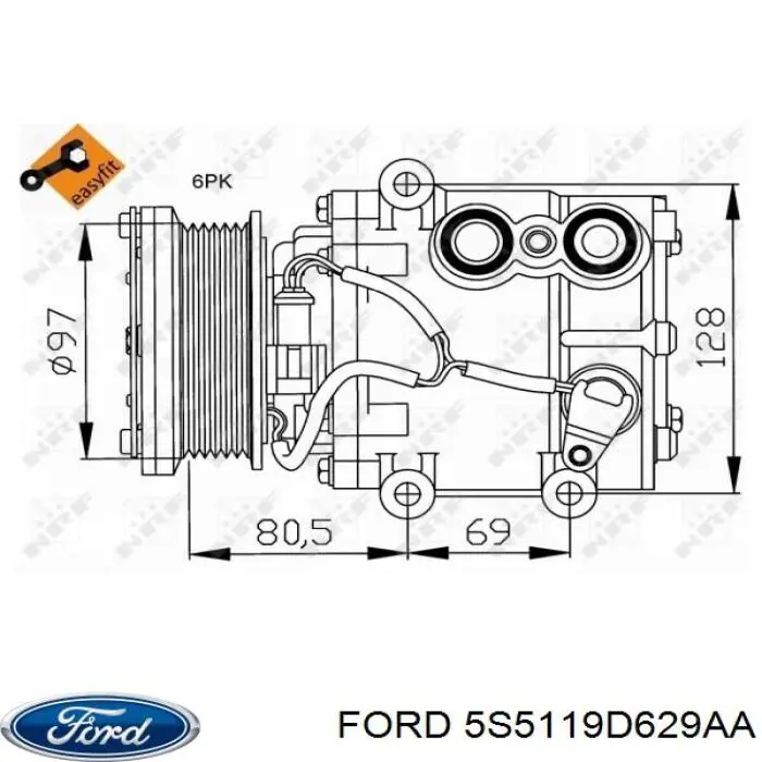 1426733 Ford compresor de aire acondicionado