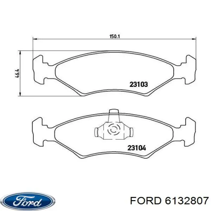 6132807 Ford pastillas de freno delanteras