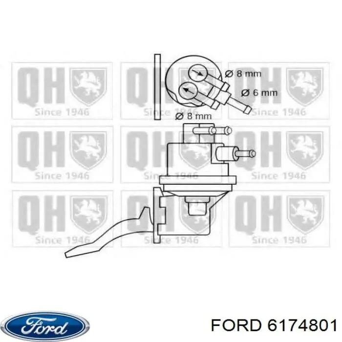 1658043 Ford bomba de combustible mecánica