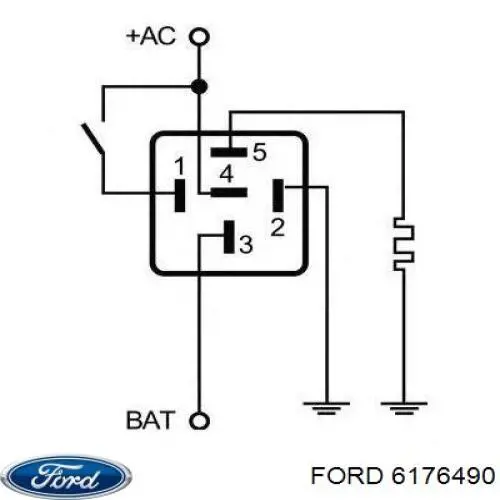 6176490 Ford rele de ventana trasera calefaccion