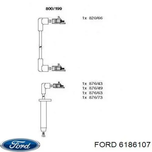 6186107 Ford juego de cables de encendido