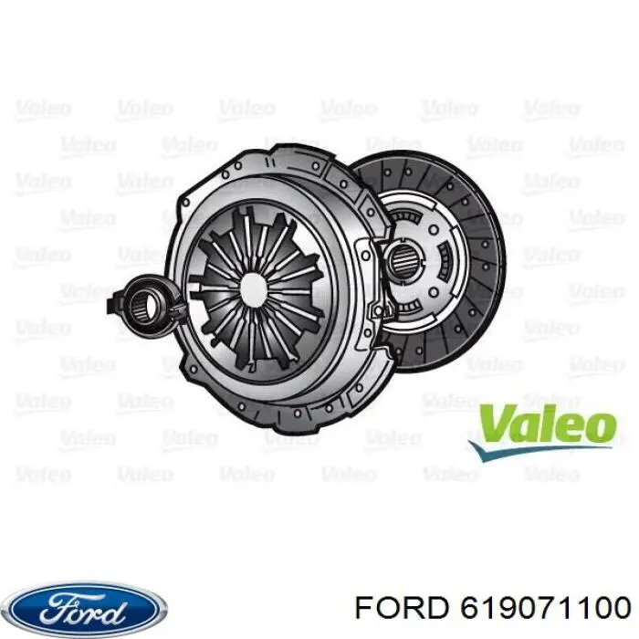 619071100 Ford kit de embrague (3 partes)