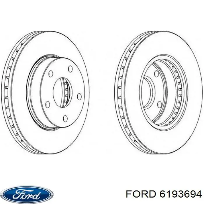 6193694 Ford freno de disco delantero