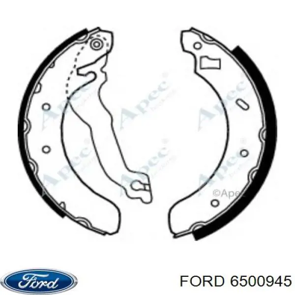 6500945 Ford zapatas de frenos de tambor traseras