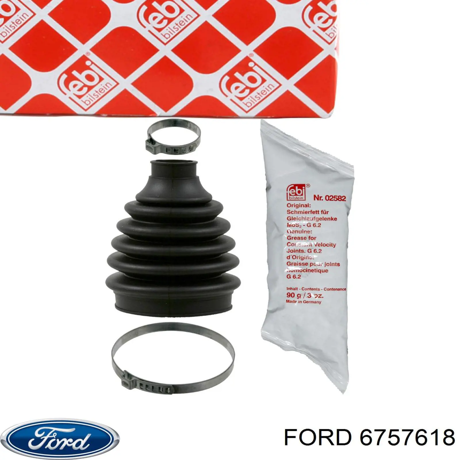 6757618 Ford fuelle, árbol de transmisión delantero exterior