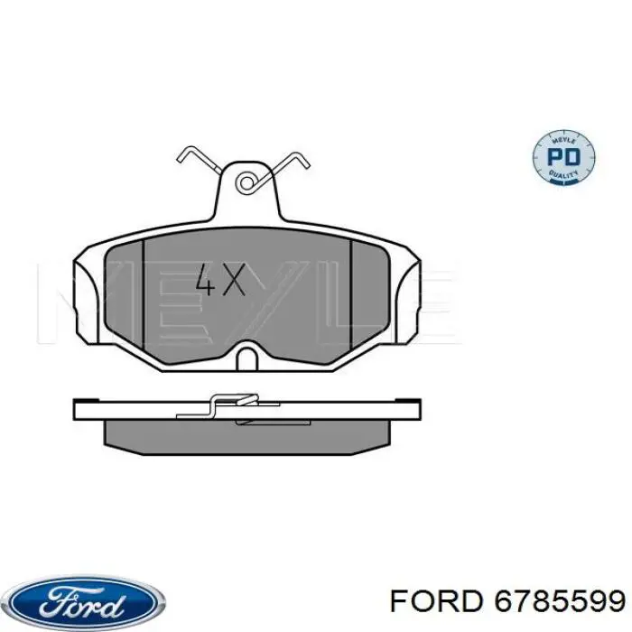 6785599 Ford pastillas de freno traseras