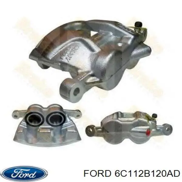 6C112B120AD Ford pinza de freno delantera derecha