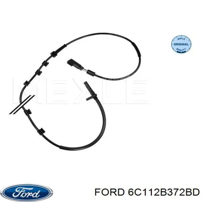 6C112B372BD Ford sensor abs trasero derecho