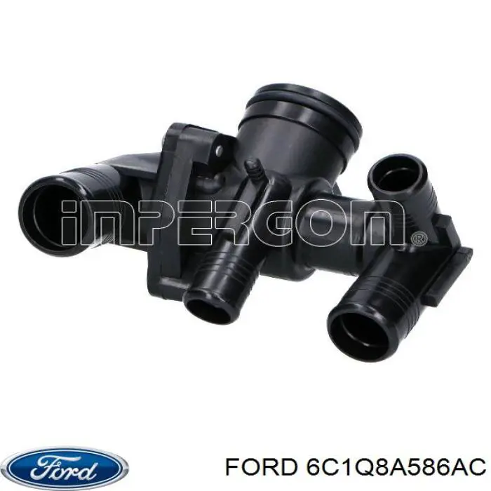 6C1Q8A586AC Ford caja del termostato