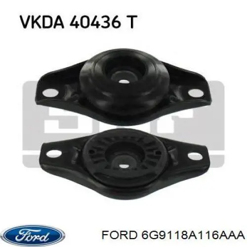 6G9118A116AAA Ford soporte amortiguador trasero