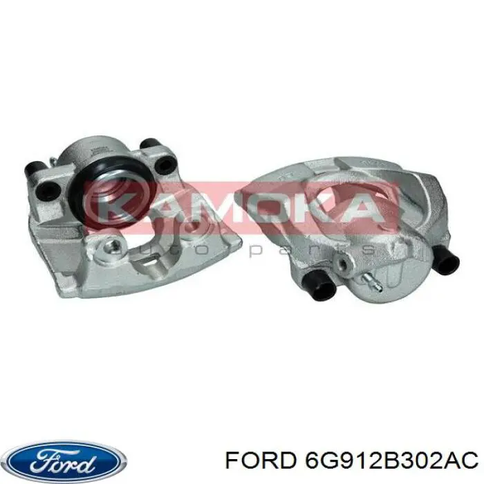 6G912B302AC Ford pinza de freno delantera izquierda