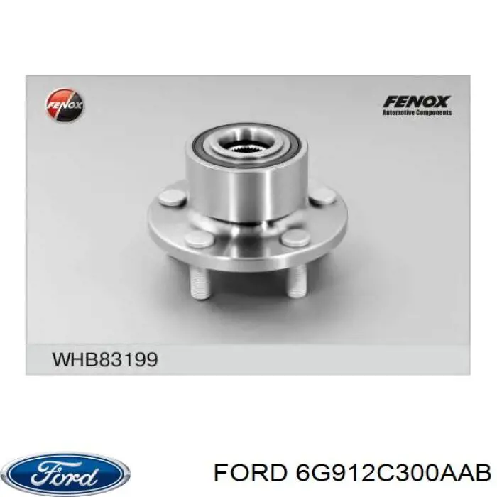 6G912C300AAB Ford cubo de rueda delantero