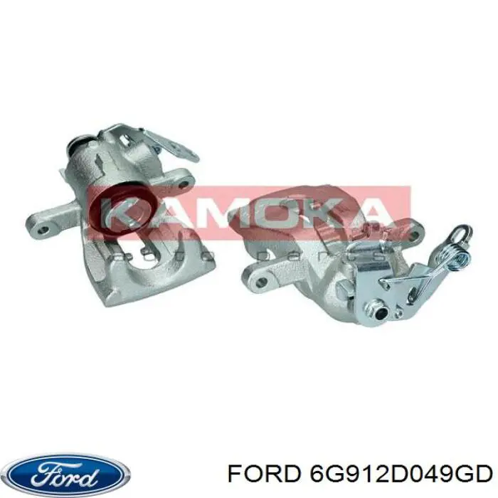 6G912D049GD Ford pinza de freno trasera izquierda