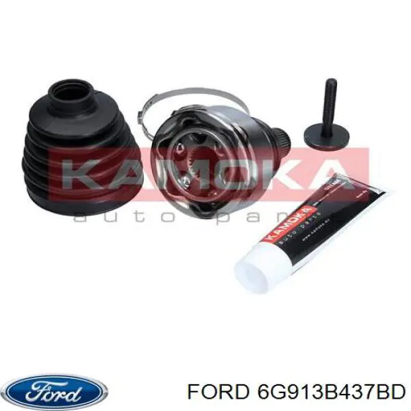 6G913B437BD Ford árbol de transmisión delantero izquierdo