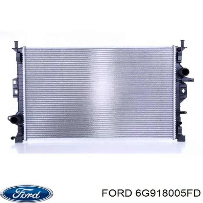 6G918005FD Ford radiador refrigeración del motor