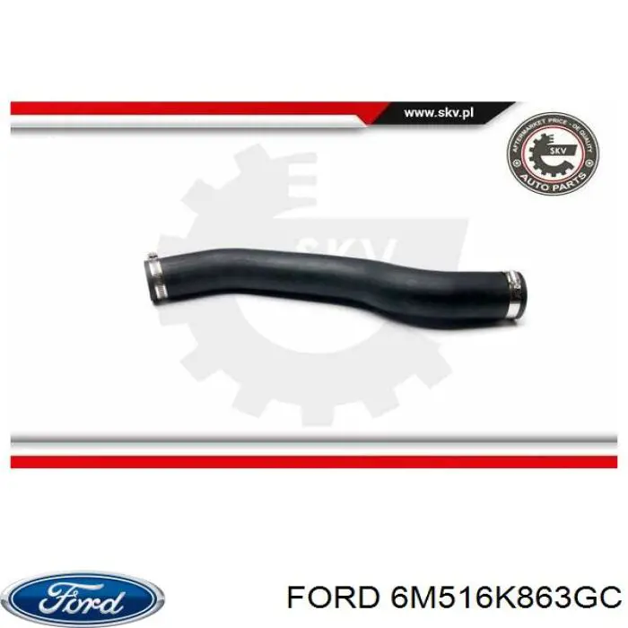 6M516K863GC Ford tubo flexible de aire de sobrealimentación derecho