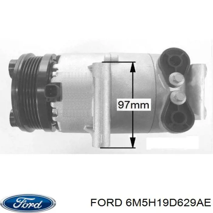 6M5H19D629AE Ford compresor de aire acondicionado