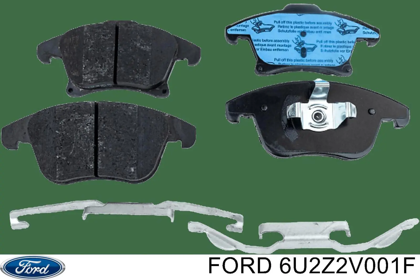 6U2Z2V001F Ford pastillas de freno delanteras