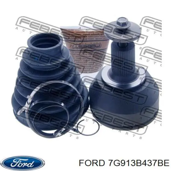 7G913B437BE Ford árbol de transmisión delantero izquierdo