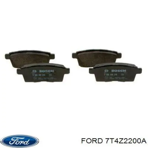 7T4Z2200A Ford pastillas de freno traseras