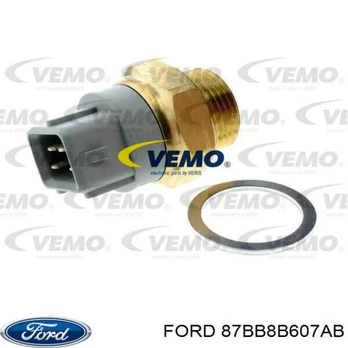 87BB8B607AB Ford sensor, temperatura del refrigerante (encendido el ventilador del radiador)